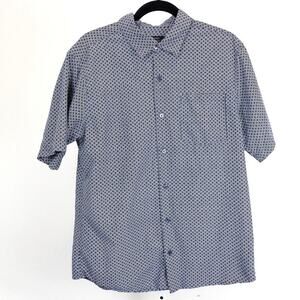 Hydrogen Gray Black Casual Mens Button Down Shirt. Medium